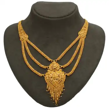 22 Ayar 3 Sıralı Hint Kolye