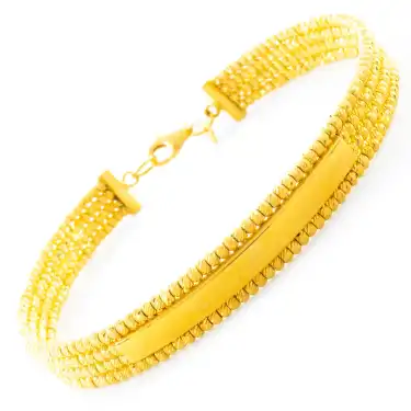 22 Ayar 4 Sıralı Dorika Düz Bileklik