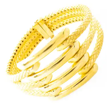 22 Ayar 4 Sıralı Oval Kaburga Kelepçe