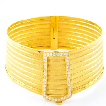 14 Ayar 7 Sıralı Taşlı Trabzon Kelepçe