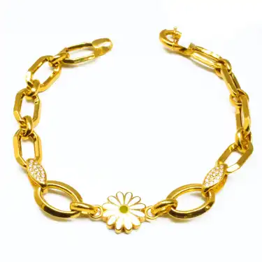 22 Ayar Ataç Papatya Bileklik