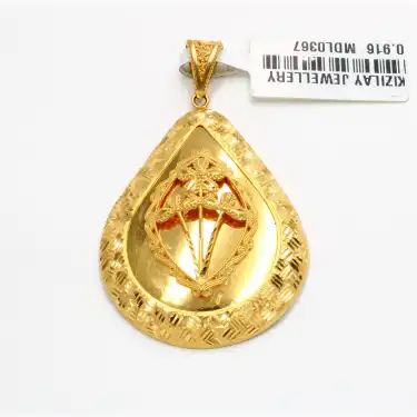 22 Ayar Ayna Tasarım Kolye Ucu