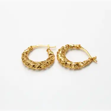 22 Ayar Başak Desen Küpe