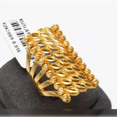 22 Ayar Başak Desenli Dorika Yüzük