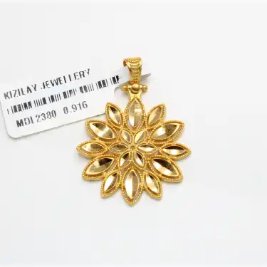 22 Ayar Başak Tasarım Kolye Ucu