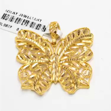 22 Ayar Başaklı Kelebek Kolye Ucu