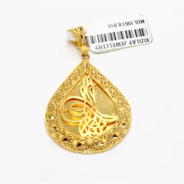 22 Ayar Başaklı Tuğra Kolye Ucu