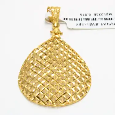 22 Ayar Damla Model Kolye Ucu