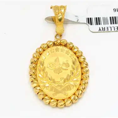 22 Ayar Damla Tasarım Dorika Kolye Ucu