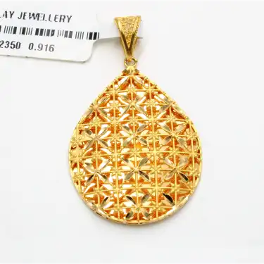 22 Ayar Damla Tasarım Kolye Ucu