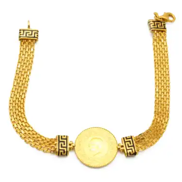 22 Ayar Desen Çeyrekli Bileklik