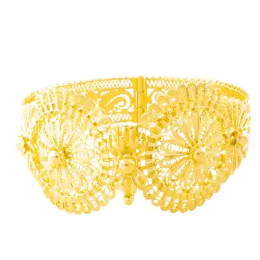 22 Ayar Desen Tasarım Kelepçe Bilezik