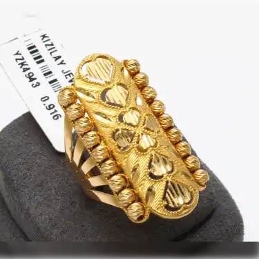 22 Ayar Desenli Dorikalı Yüzük