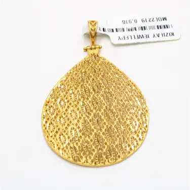 22 Ayar Desenli Kolye Ucu