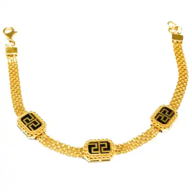 22 Ayar Desenli Tane Bileklik