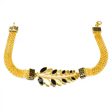 22 Ayar Desenli Yaprak Bileklik