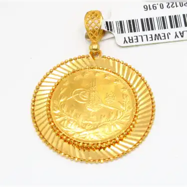 22 Ayar Dorika Tasarım Kolye Ucu