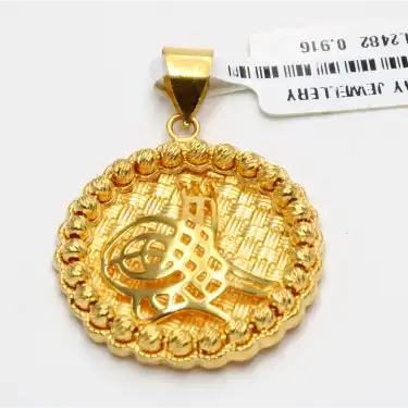 22 Ayar Dorika Tasarım Kolye Ucu