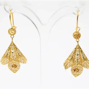 22 Ayar Dorika Tül Küpe