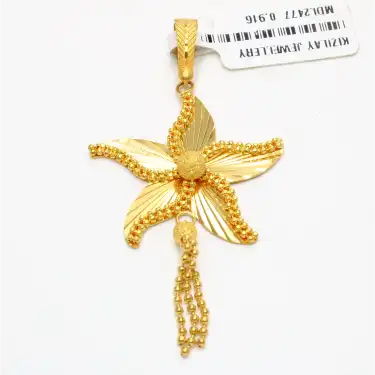 22 Ayar Dorika Yıldız Kolye Ucu