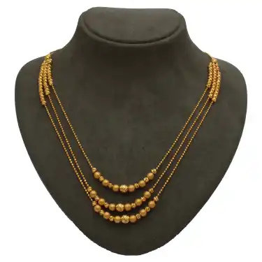 22 Ayar Dorikalı 3 Sıra Kolye