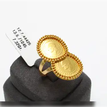 22 Ayar Dorikalı Çeyrekli Yüzük