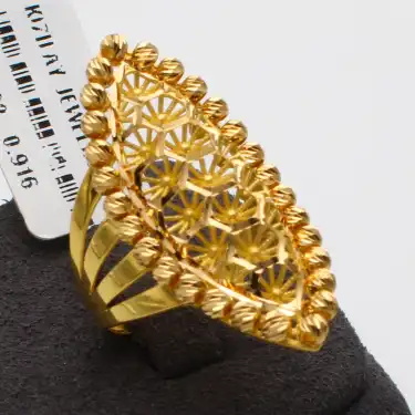 22 Ayar Dorikalı Desenli Yüzük