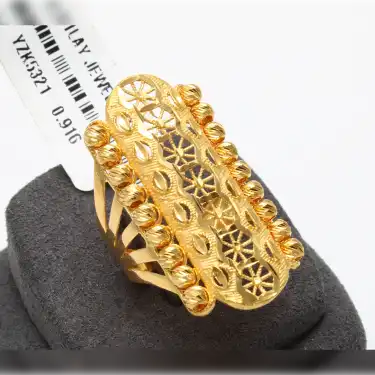 22 Ayar Dorikalı Desenli Yüzük