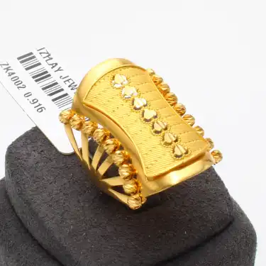 22 Ayar Dorikalı Desenli Yüzük