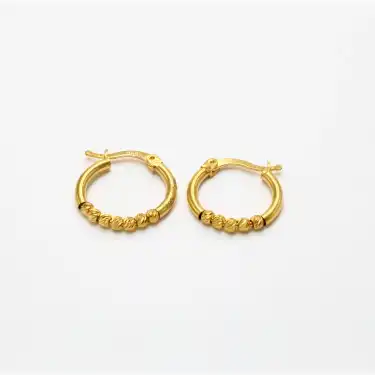 22 Ayar Dorikalı Halka Küpe