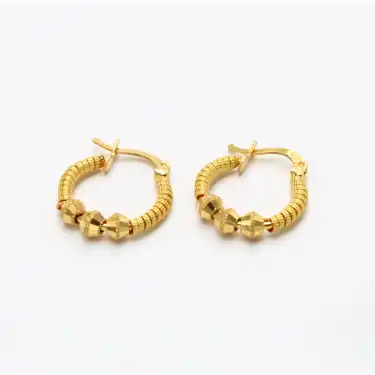 22 Ayar Dorikalı Halka Küpe