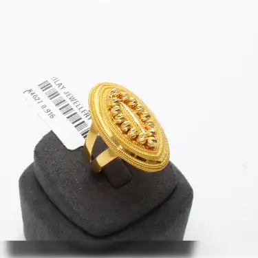 22 Ayar Dorikalı Oval Yüzük