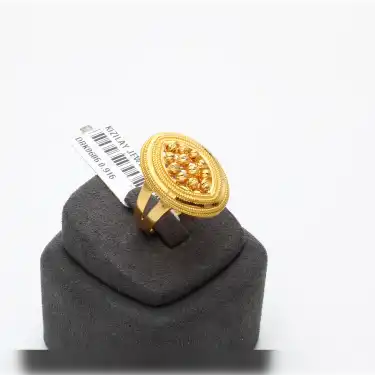 22 Ayar Dorikalı Oval Yüzük