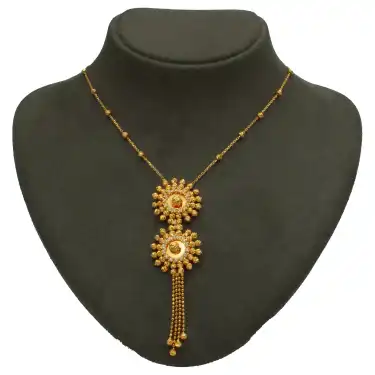 22 Ayar Dorikalı Papatya Kolye