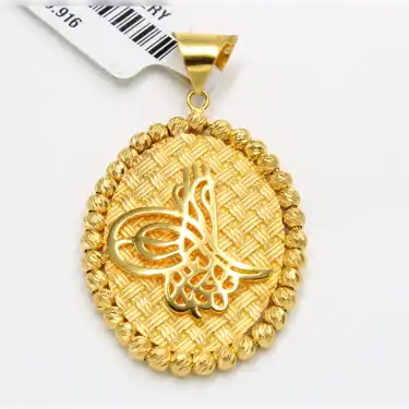 22 Ayar Dorikalı Tuğra Kolye Ucu