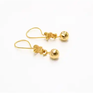 22 Ayar Habbeli Küpe