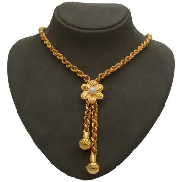 22 Ayar Halat Papatya Kolye