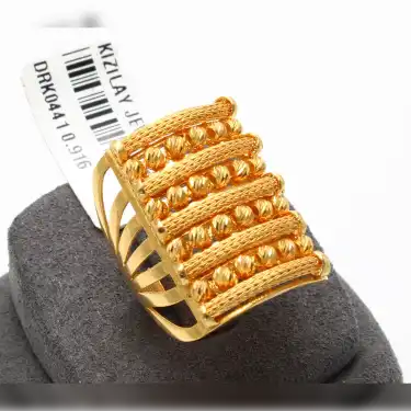 22 Ayar Kaburga Dorikalı Yüzük