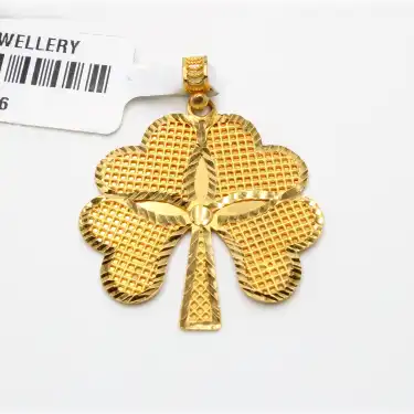 22 Ayar Kalp Model Yonca Kolye Ucu