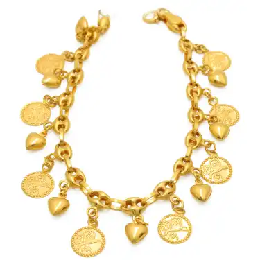 22 Ayar Kalp ve Reşatlı Bileklik