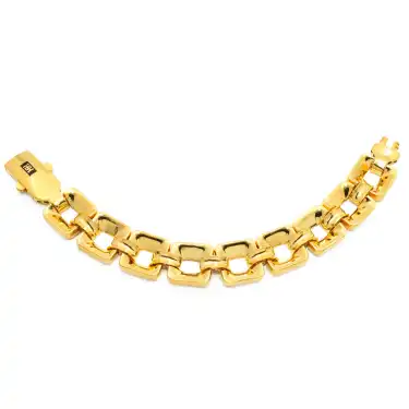 22 Ayar Kare Detaylı Bileklik