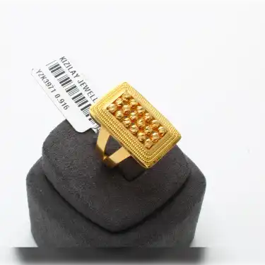 22 Ayar Kare Dorikalı Yüzük