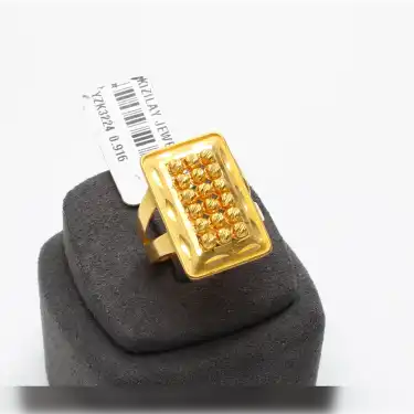 22 Ayar Kare Dorikalı Yüzük