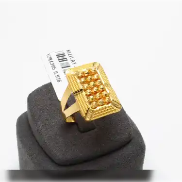 22 Ayar Kare Dorikalı Yüzük