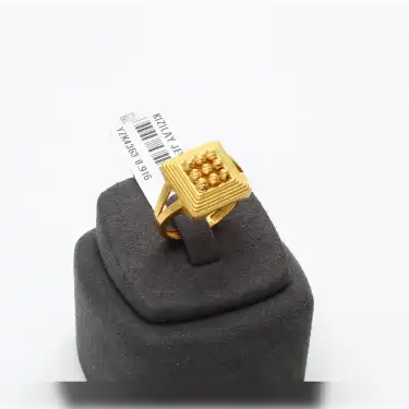 22 Ayar Kare Yüzük