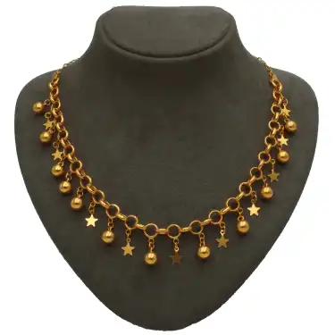 22 Ayar Kişnişli Yıldız Kolye