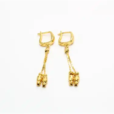 22 Ayar Klipsli Dorikalı Sallama Küpe