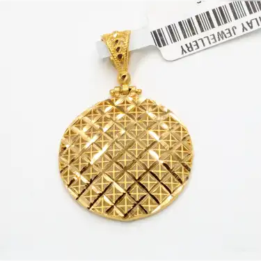 22 Ayar Küçük Boy Oval Kolye Ucu