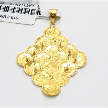 22 Ayar OnAltı Reşatlı Altın Kolye Ucu