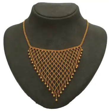 22 Ayar Örgü Salkım Kolye